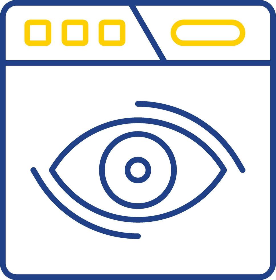 Views Line Two Color Icon vector