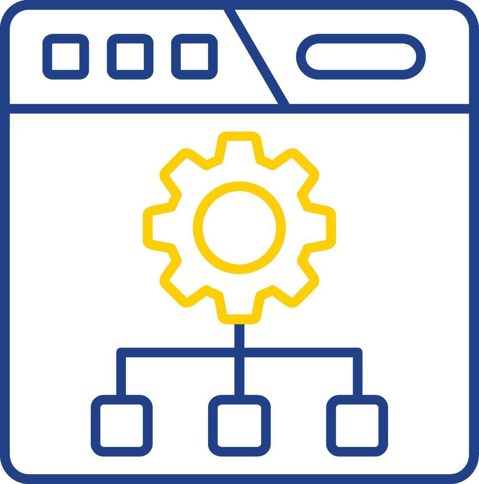 Setting Line Two Color Icon vector