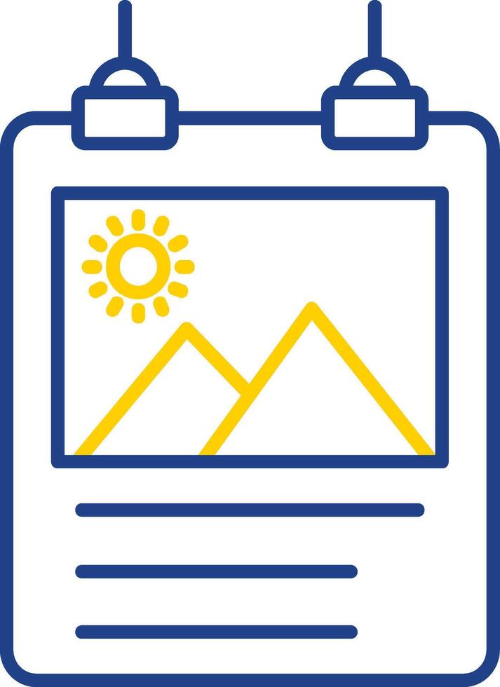 Poster Line Two Color  Icon vector