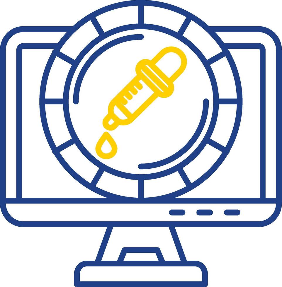 Color Line Two Color  Icon vector