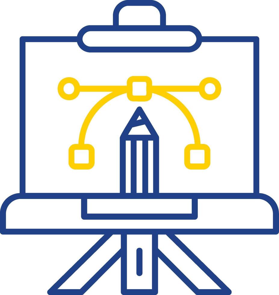 Canvas Line Two Color Icon vector