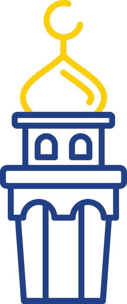 Minaret Line Two Color Icon vector