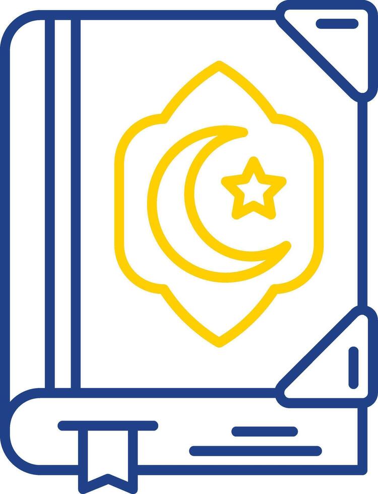 Quran Line Two Color Icon vector
