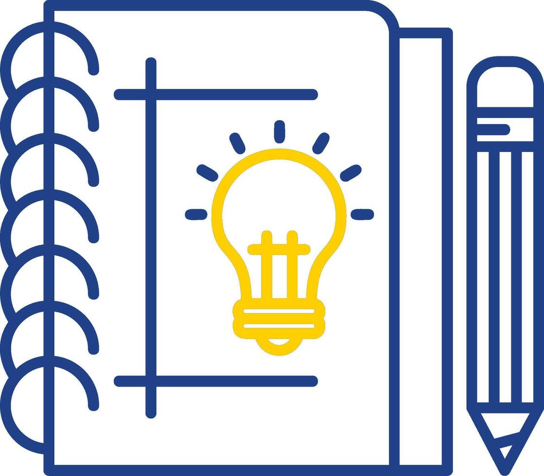 Sketchbook Line Two Color  Icon vector