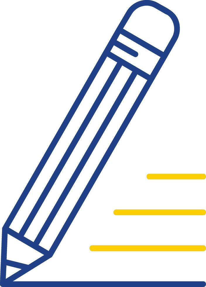 Pencil Line Two Color  Icon vector