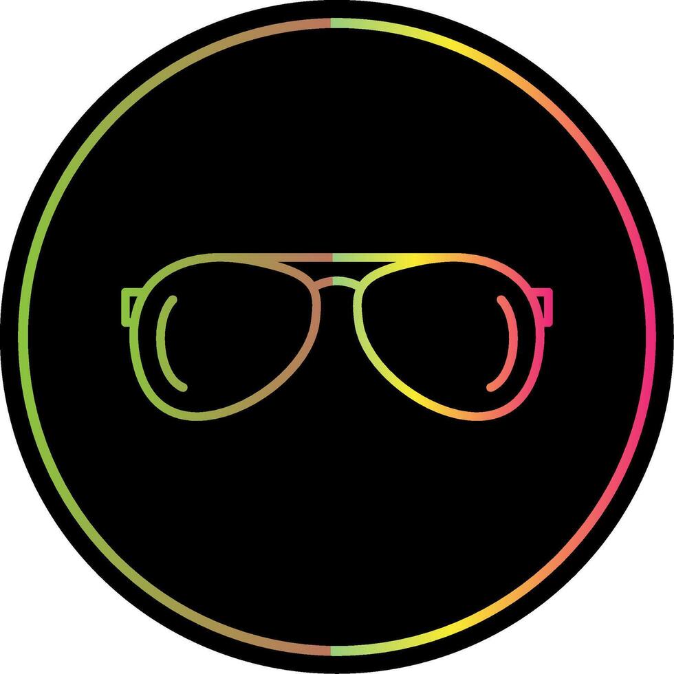 Sun Glasses Line Gradient Due Color Icon vector