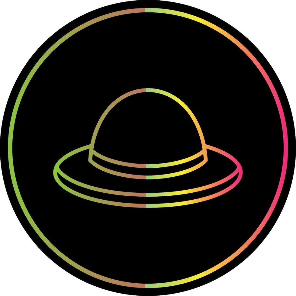 Hat Line Gradient Due Color Icon vector