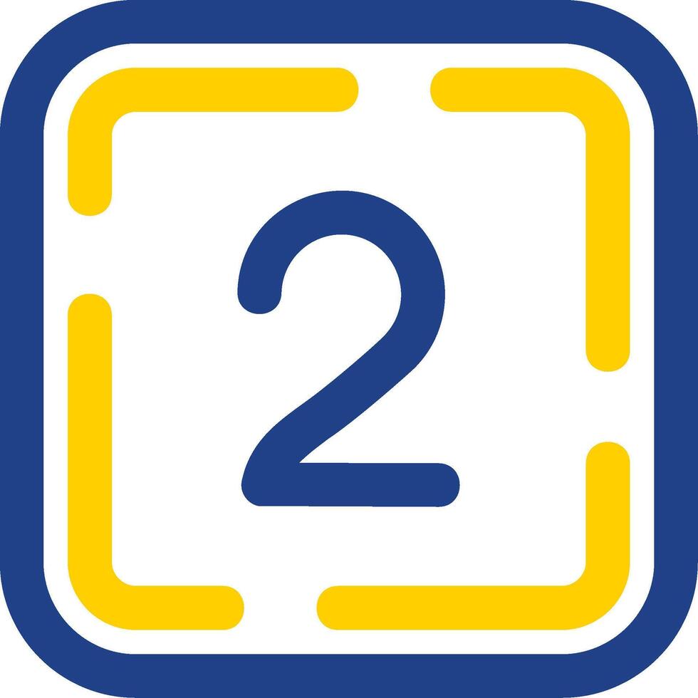 Two Line Two Color Icon vector