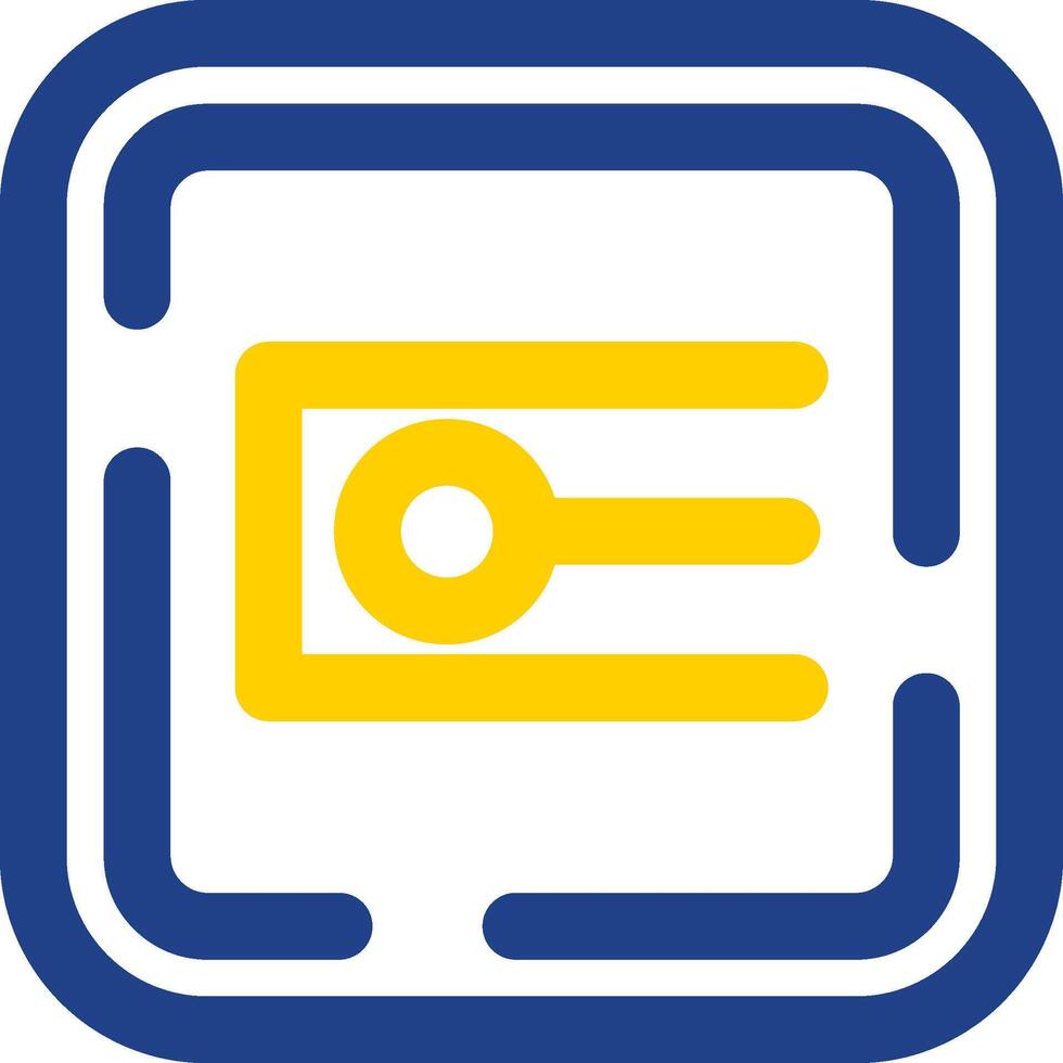 Endpoint Line Two Color  Icon vector