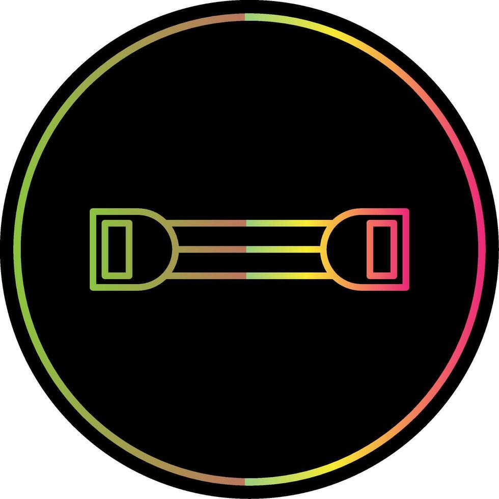 Chest Expander Line Gradient Due Color Icon vector