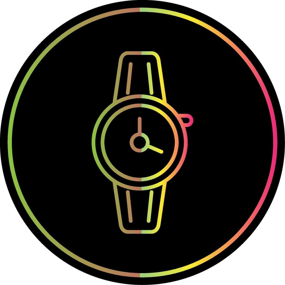 Wristwatch Line Gradient Due Color Icon vector
