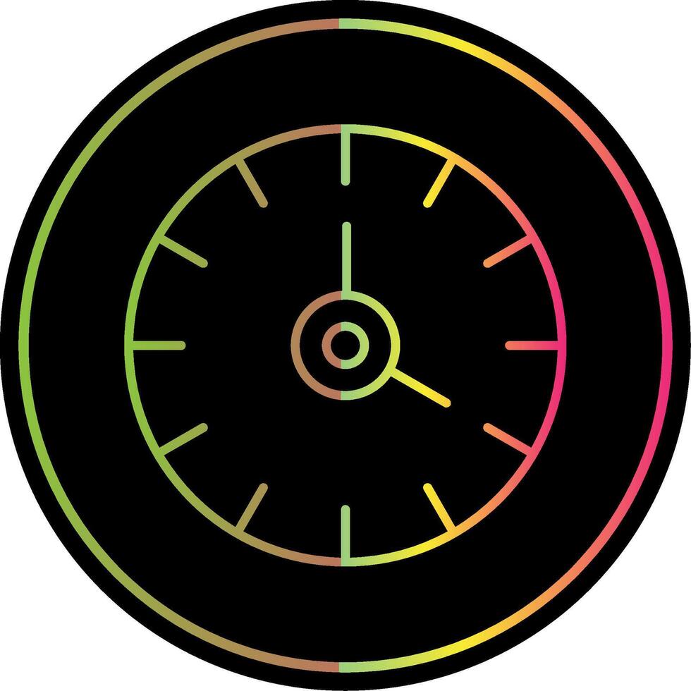 Clock Line Gradient Due Color Icon vector