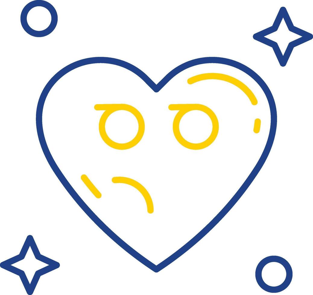 Suspicious Line Two Color Icon vector