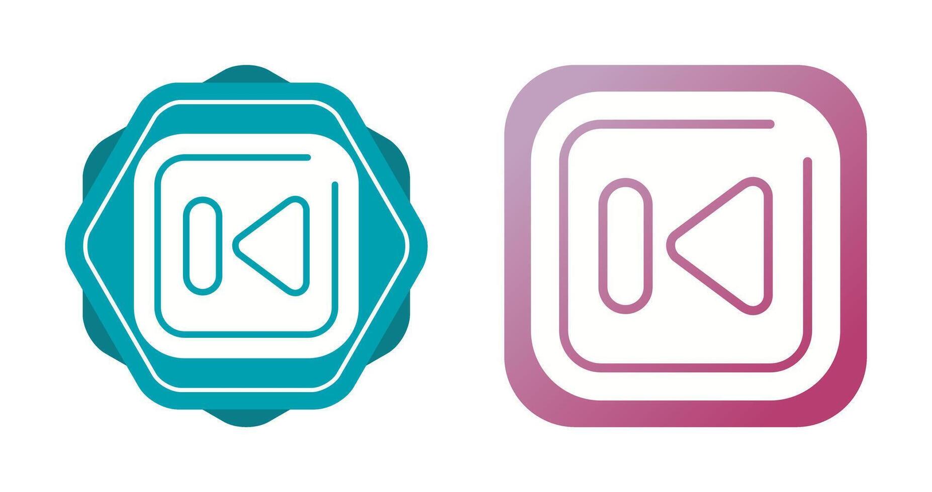 Previous Track Square Vector Icon