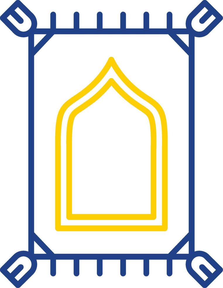 Prayer mate Line Two Color Icon vector
