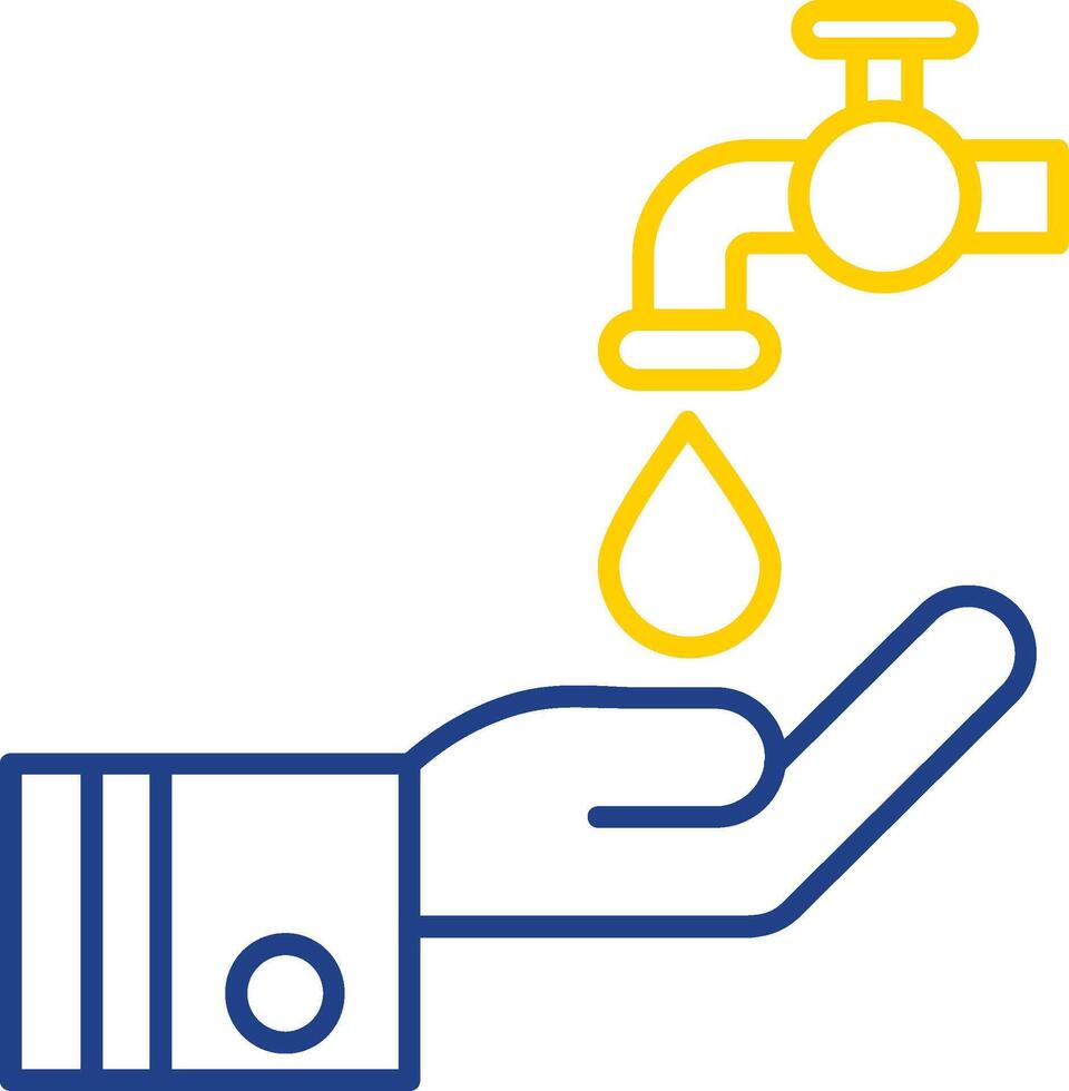 Wudu Line Two Color Icon vector