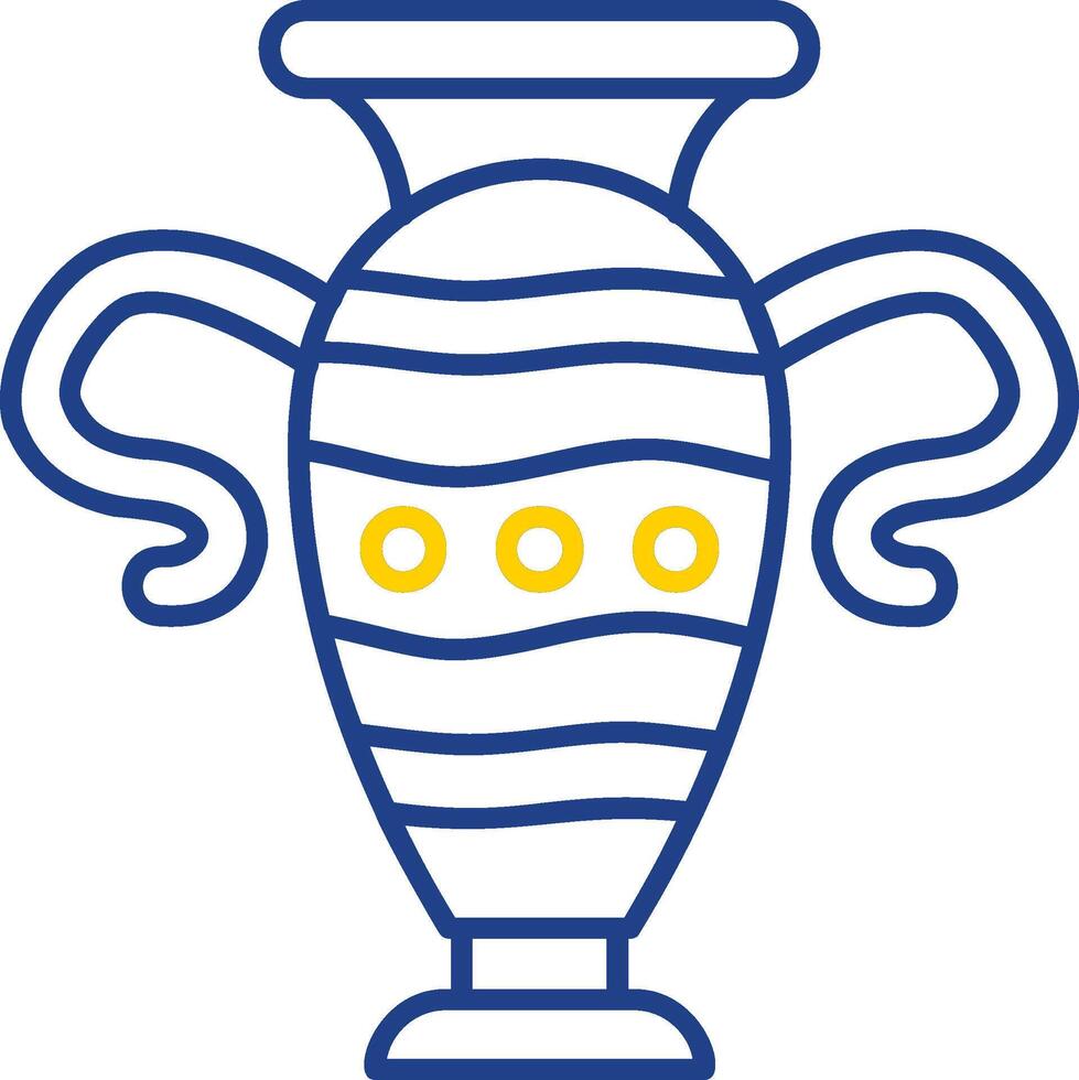 Vase Line Two Color Icon vector