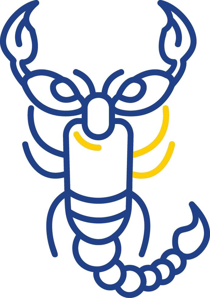 Scorpion Line Two Color Icon vector