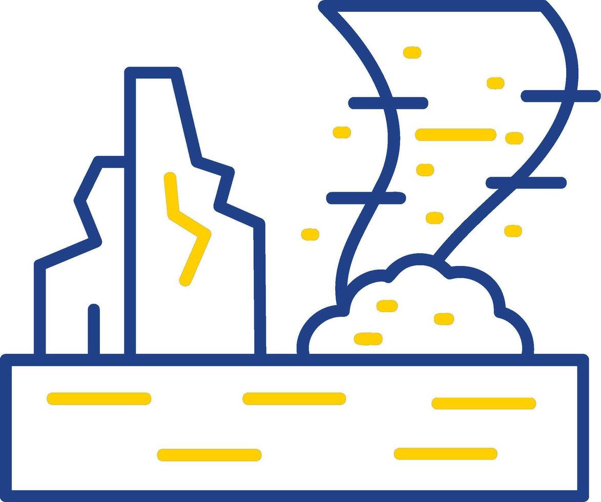 Sandstorm Line Two Color  Icon vector