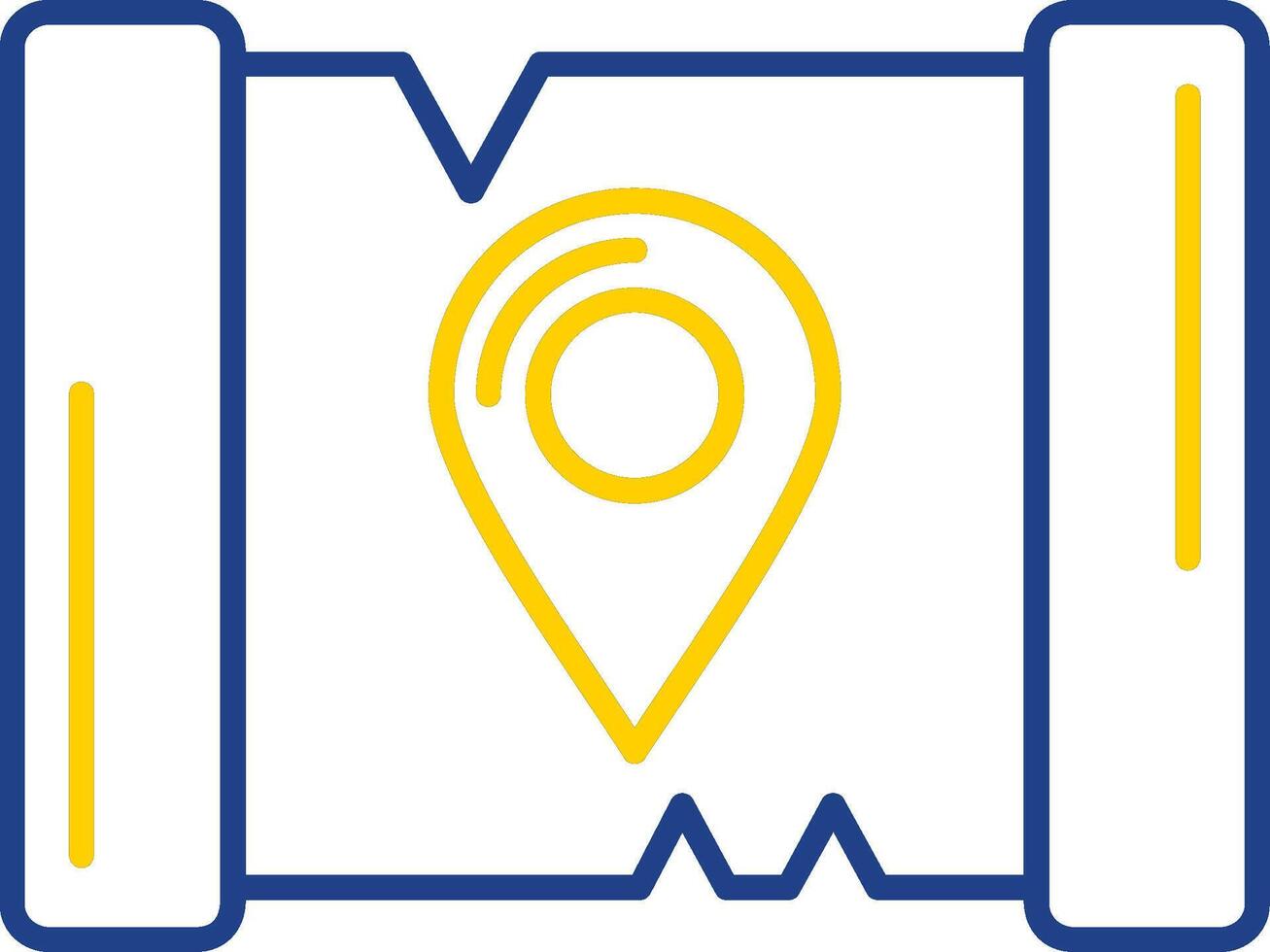 Map Line Two Color Icon vector