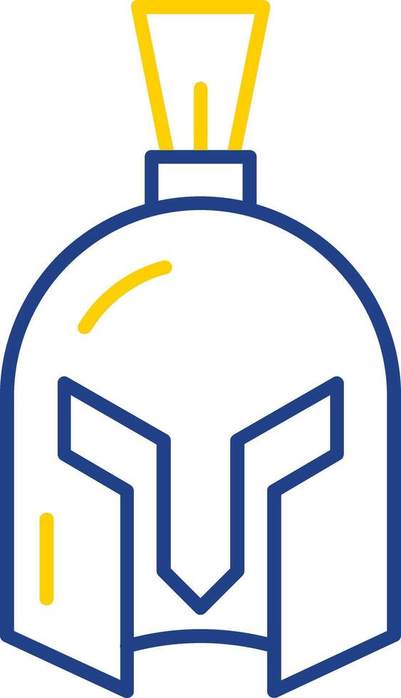 Helmet Line Two Color  Icon vector