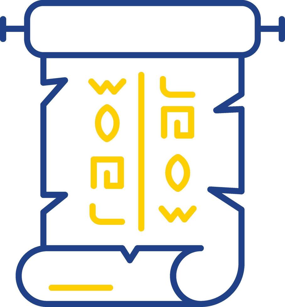 Papyrus Line Two Color  Icon vector