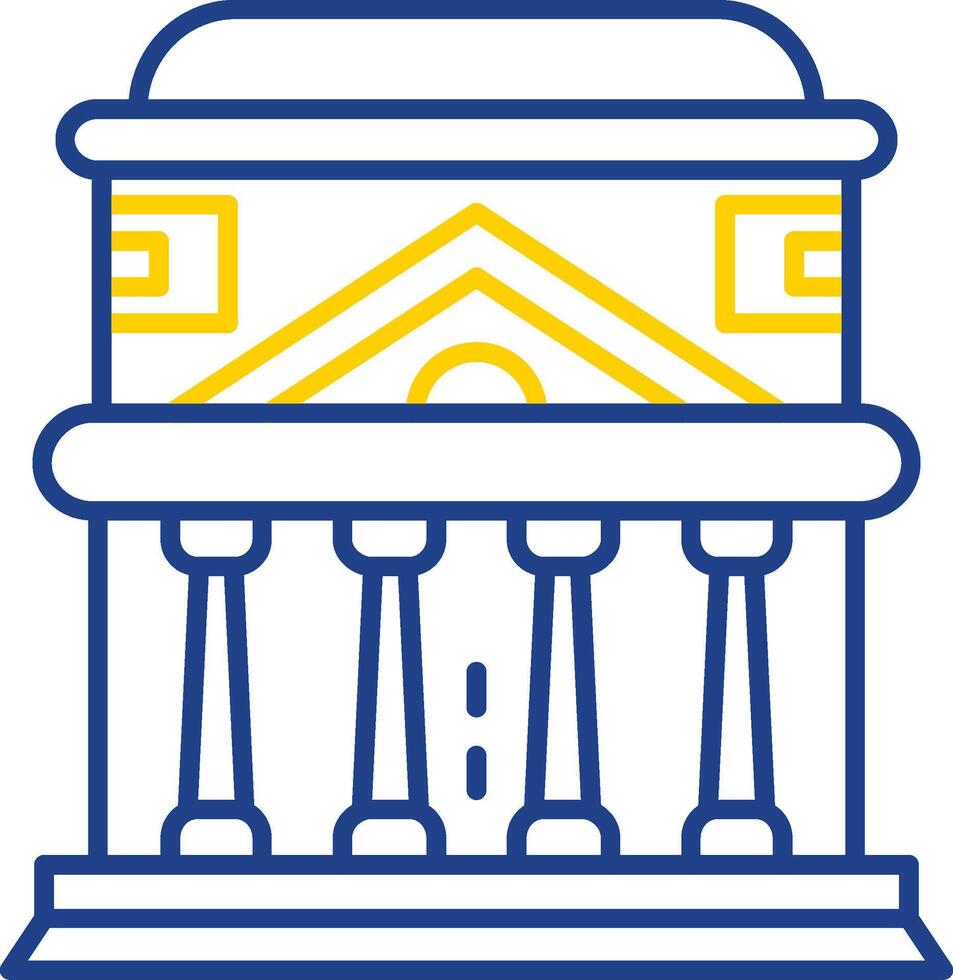 Pantheon Line Two Color  Icon vector