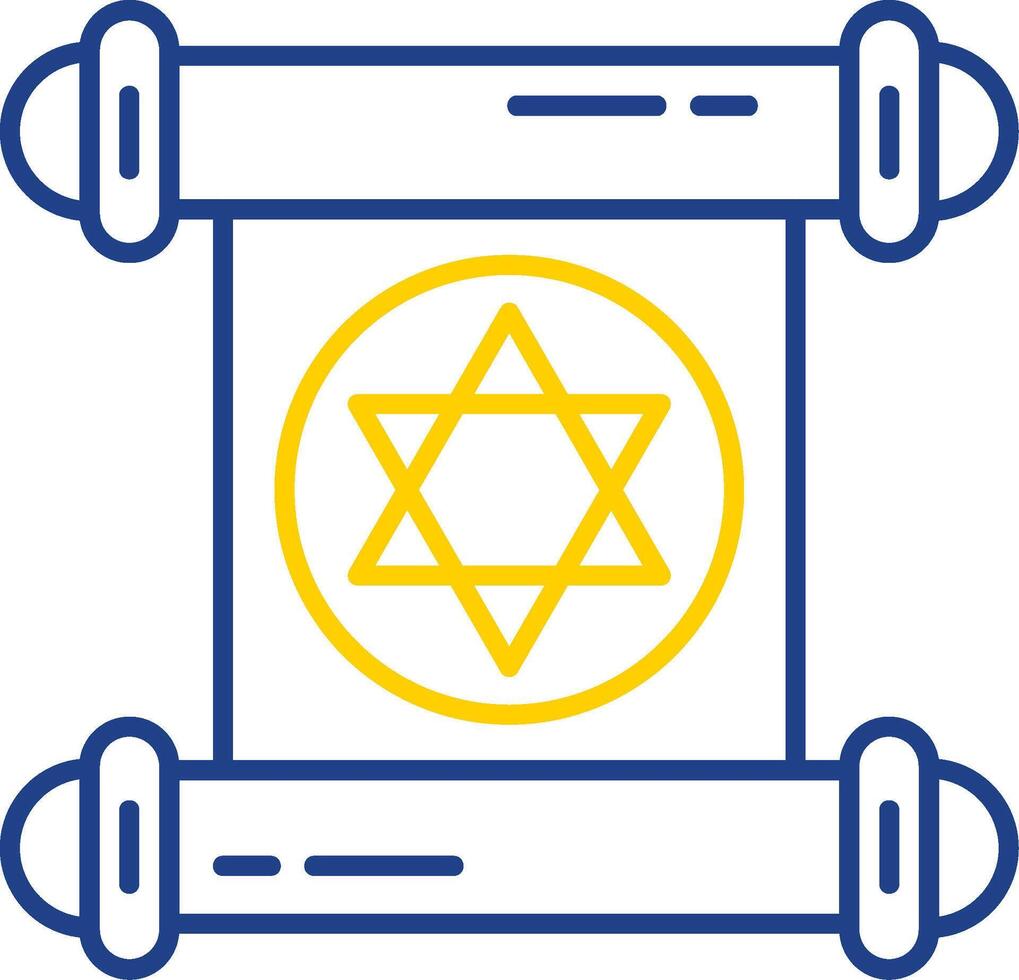 Papyrus Line Two Color  Icon vector