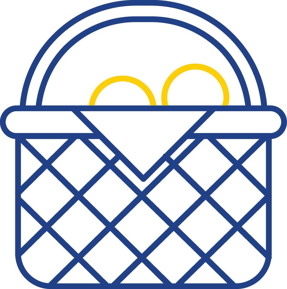 Basket Line Two Color  Icon vector