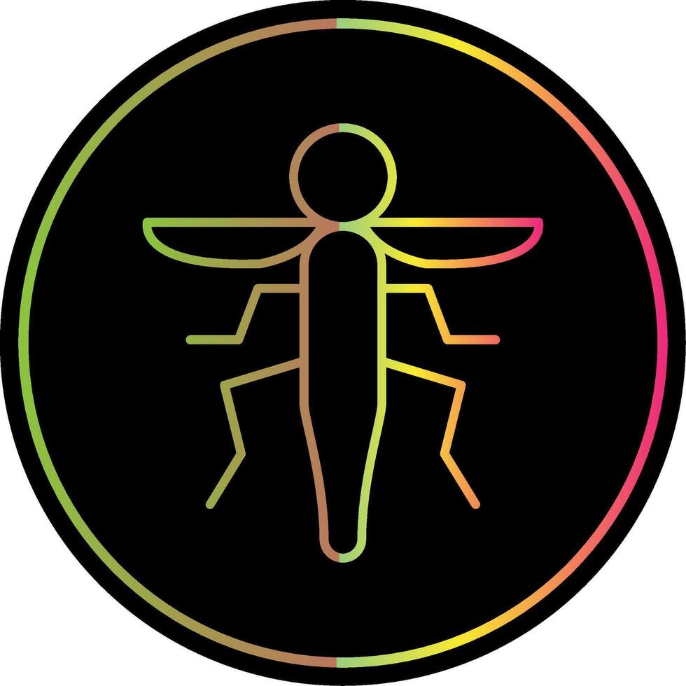 Insect Line Gradient Due Color Icon vector