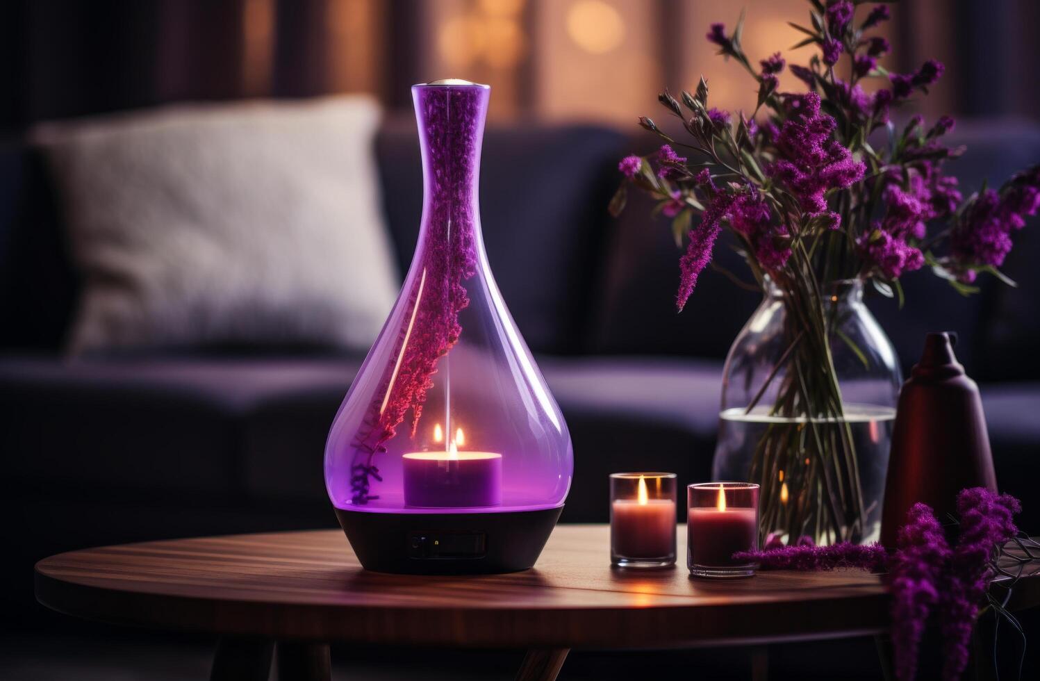AI generated the aromatherapy diffuser sit photo