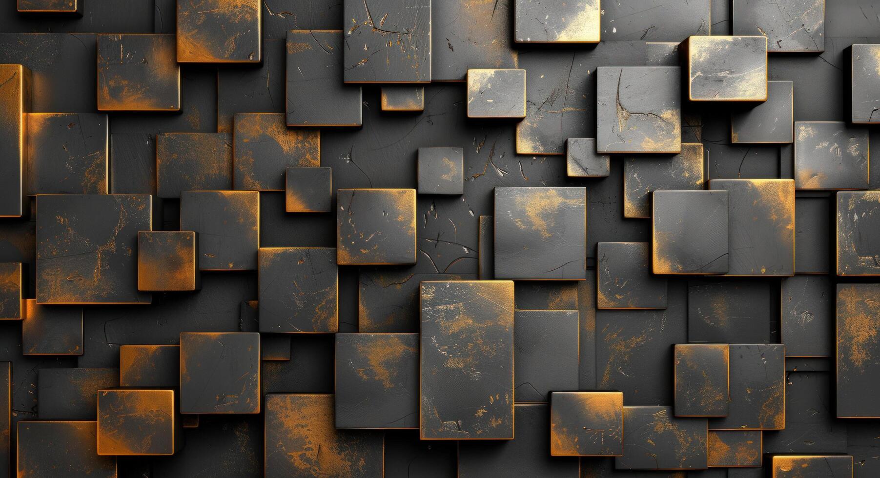 AI generated black and gold pattern photo