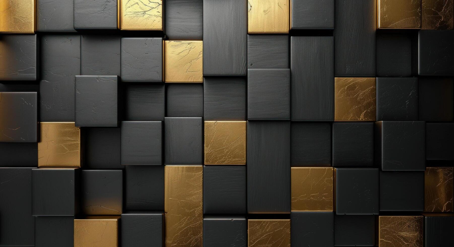 AI generated black and gold pattern photo