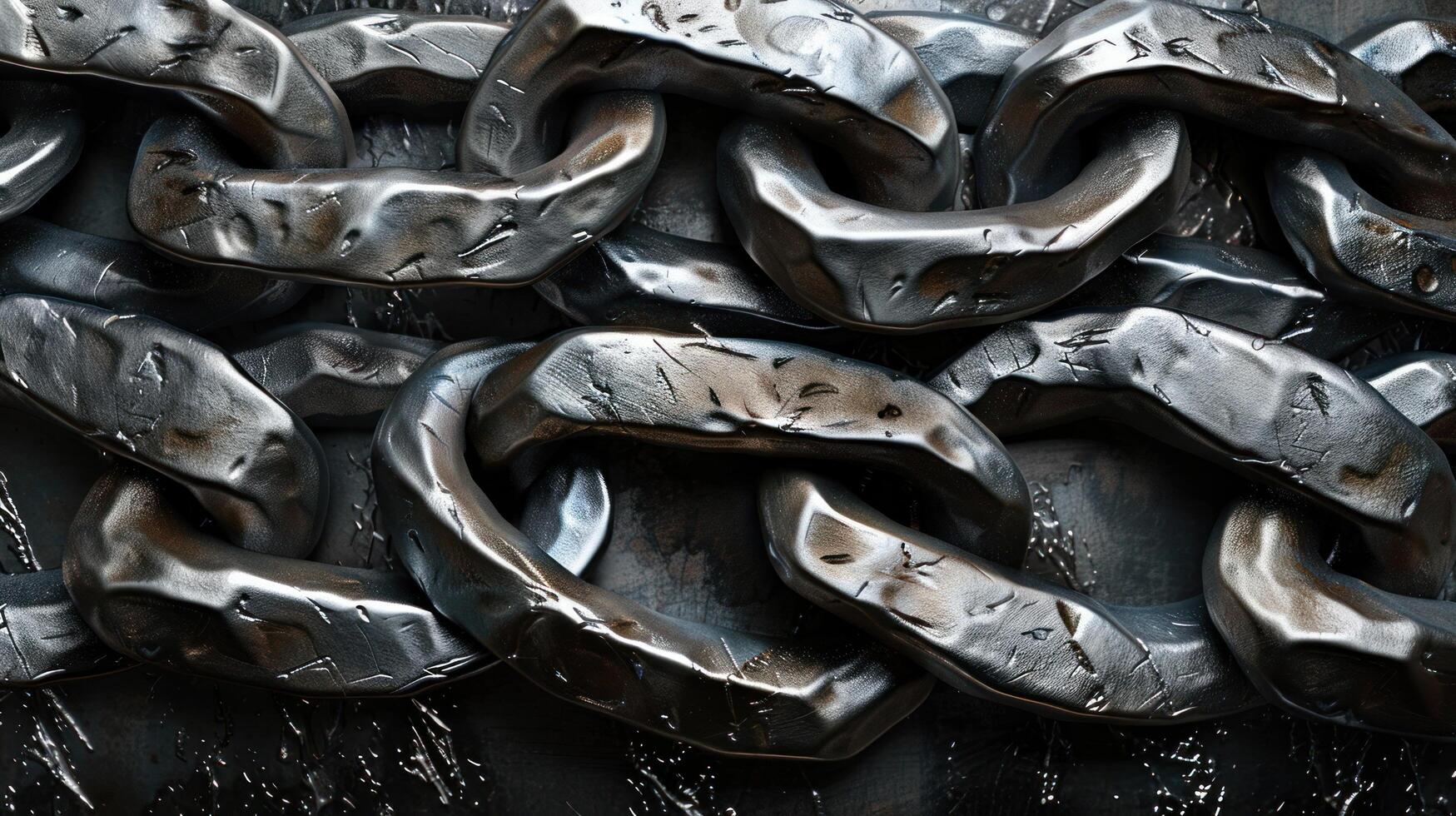AI generated Abstract background made of metal chains photo