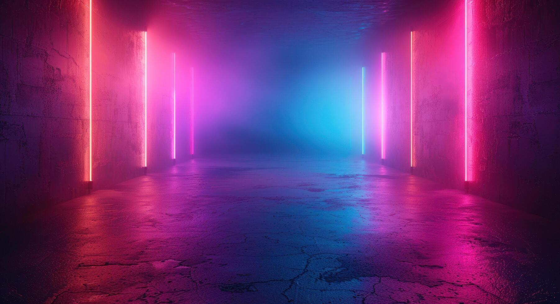 AI generated an image of a colorful background with neon lights photo