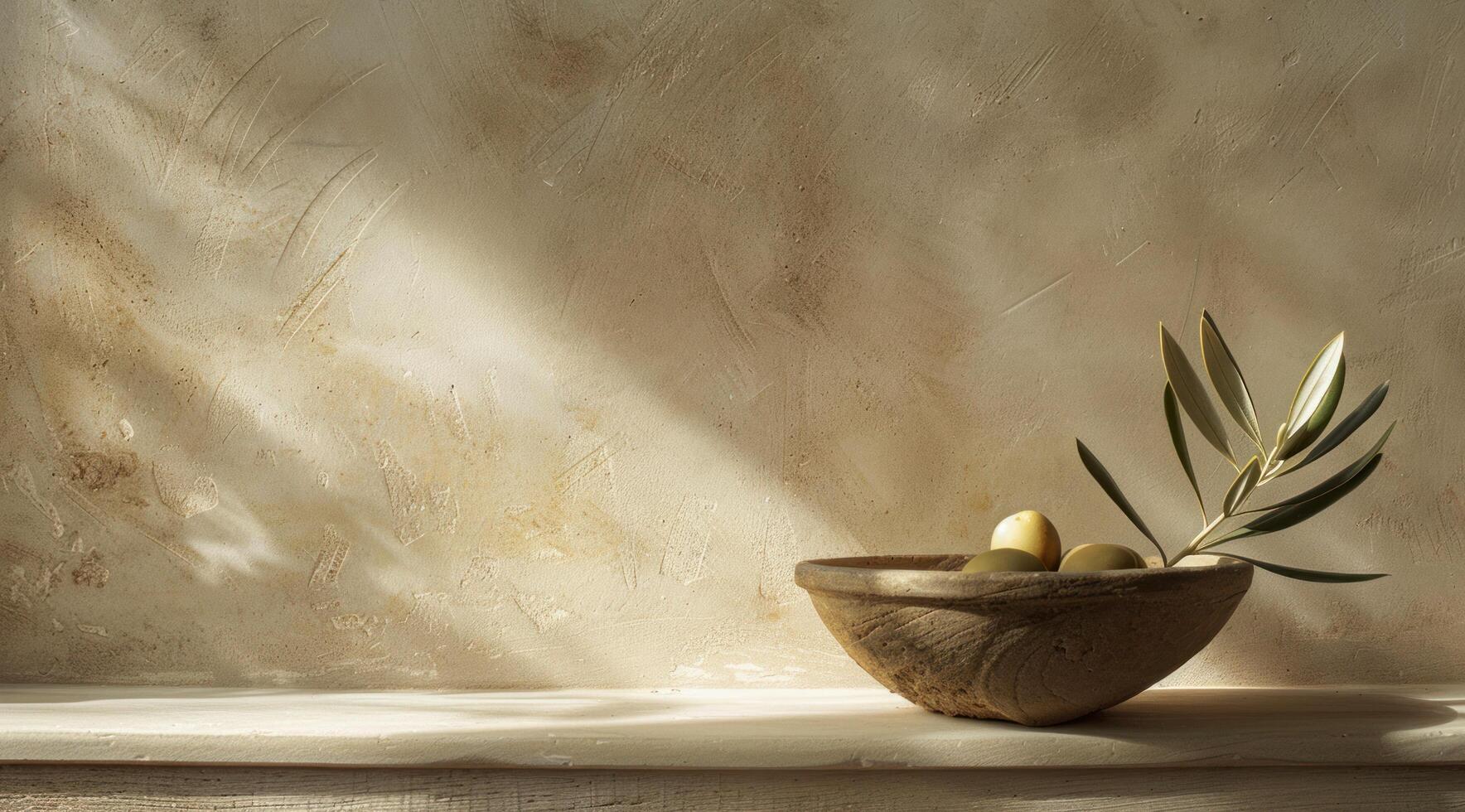 AI generated a pot containing an olive or two lying on it's side photo