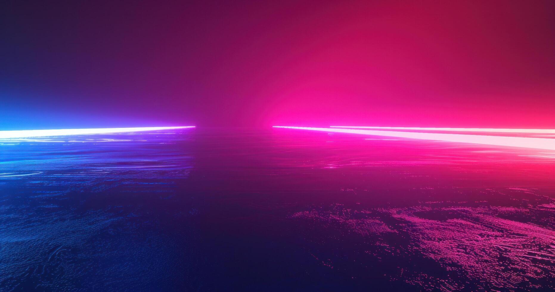 AI generated neon neon projection on neon light photo