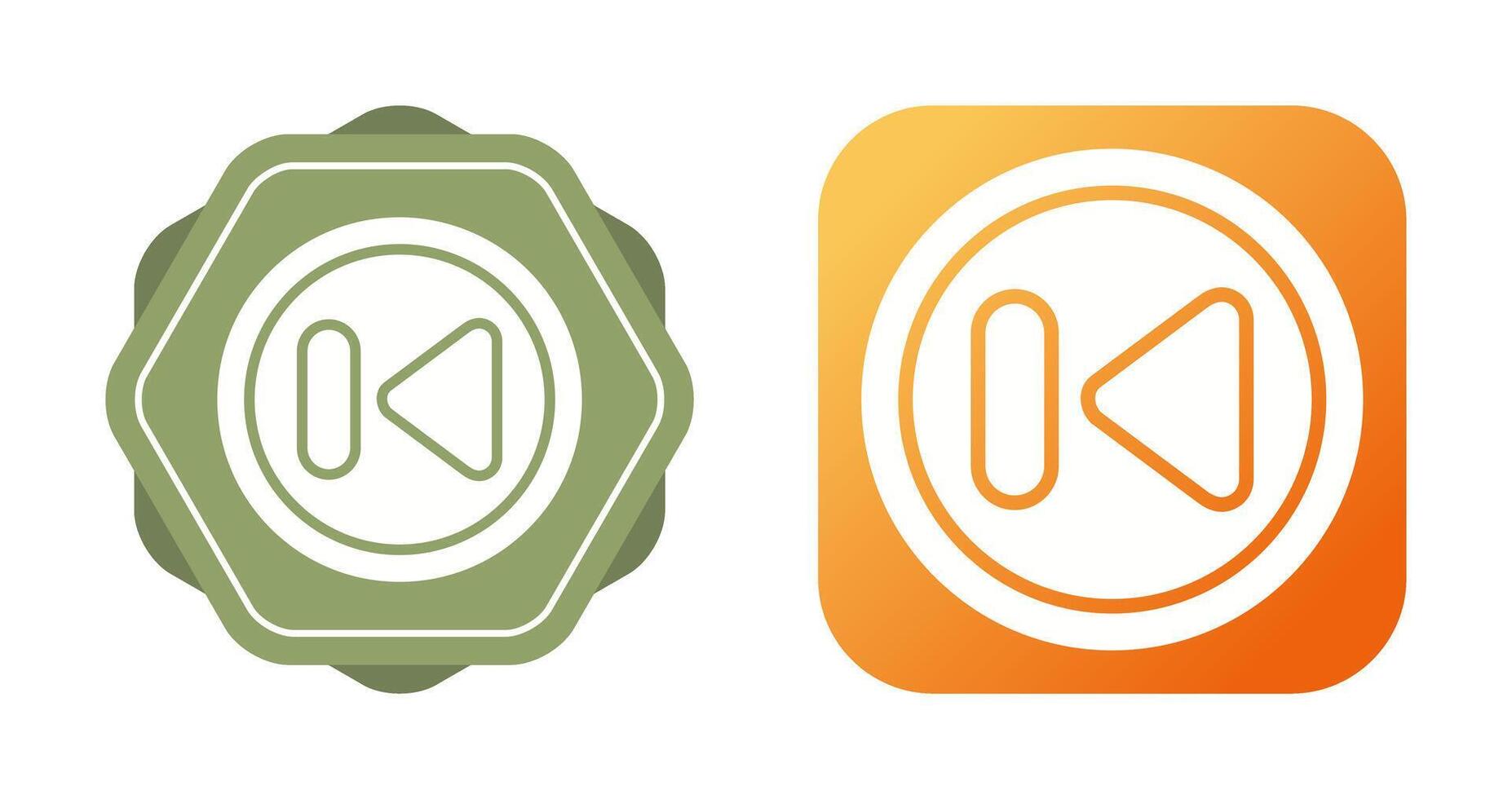 Previous Track Button Vector Icon