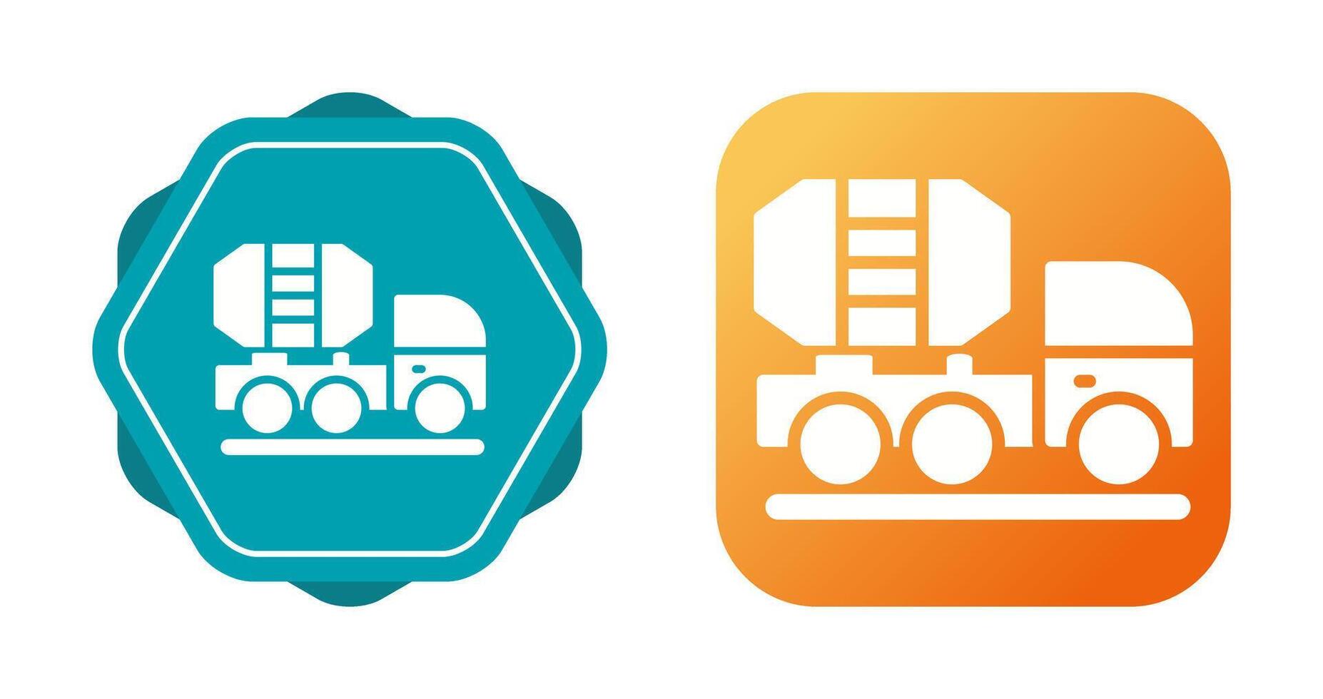 Mixer Truck Vector Icon