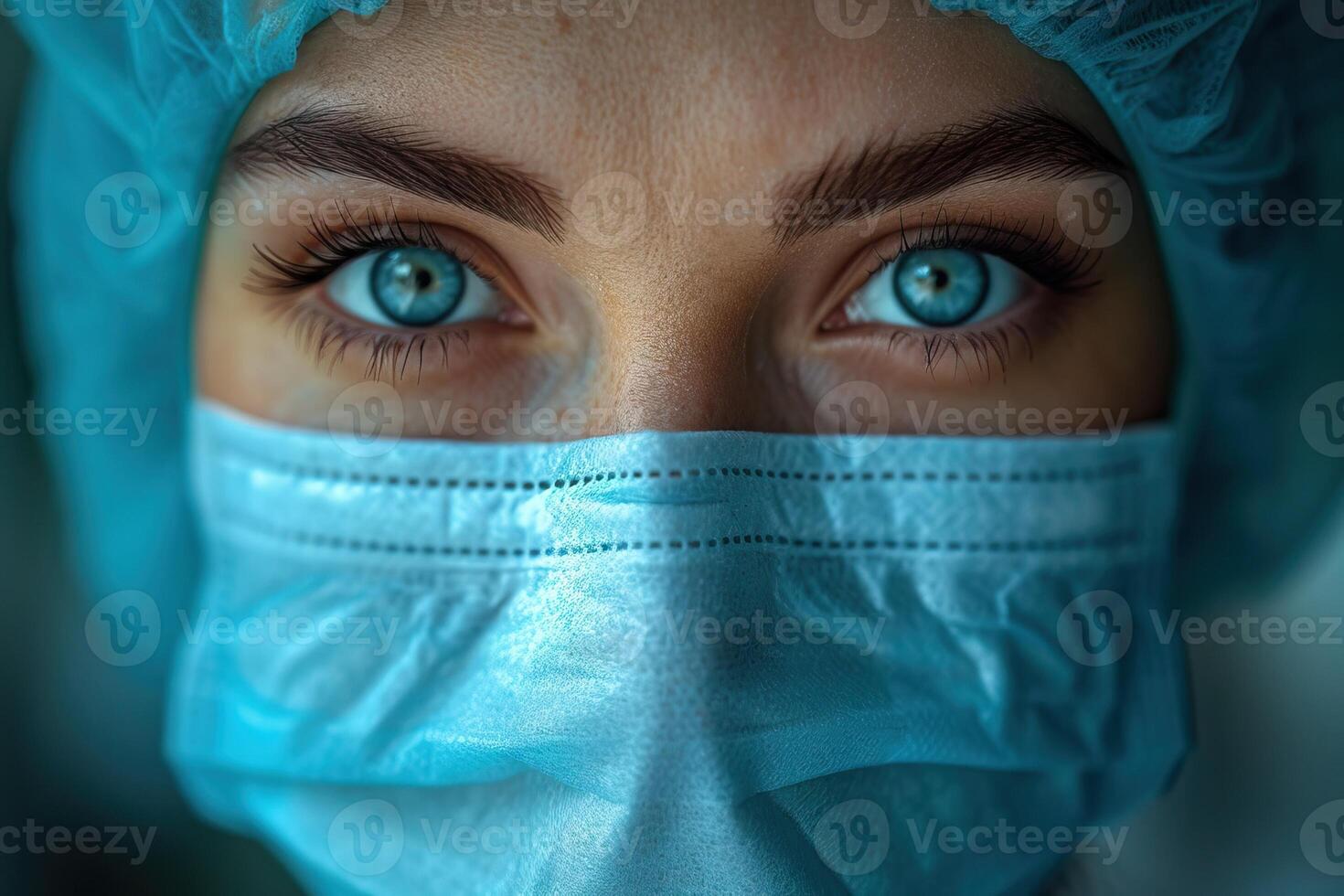 AI Generated Doctor with protection against the virus covid-19. Generative AI photo