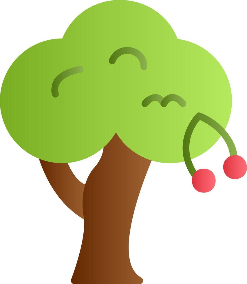 Cherry Tree Vector Icon