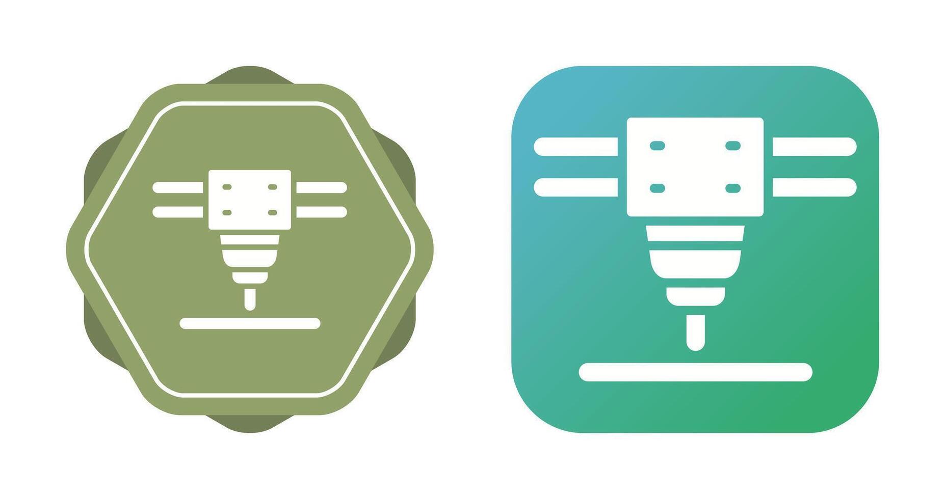 Laser Cutting Machine Vector Icon