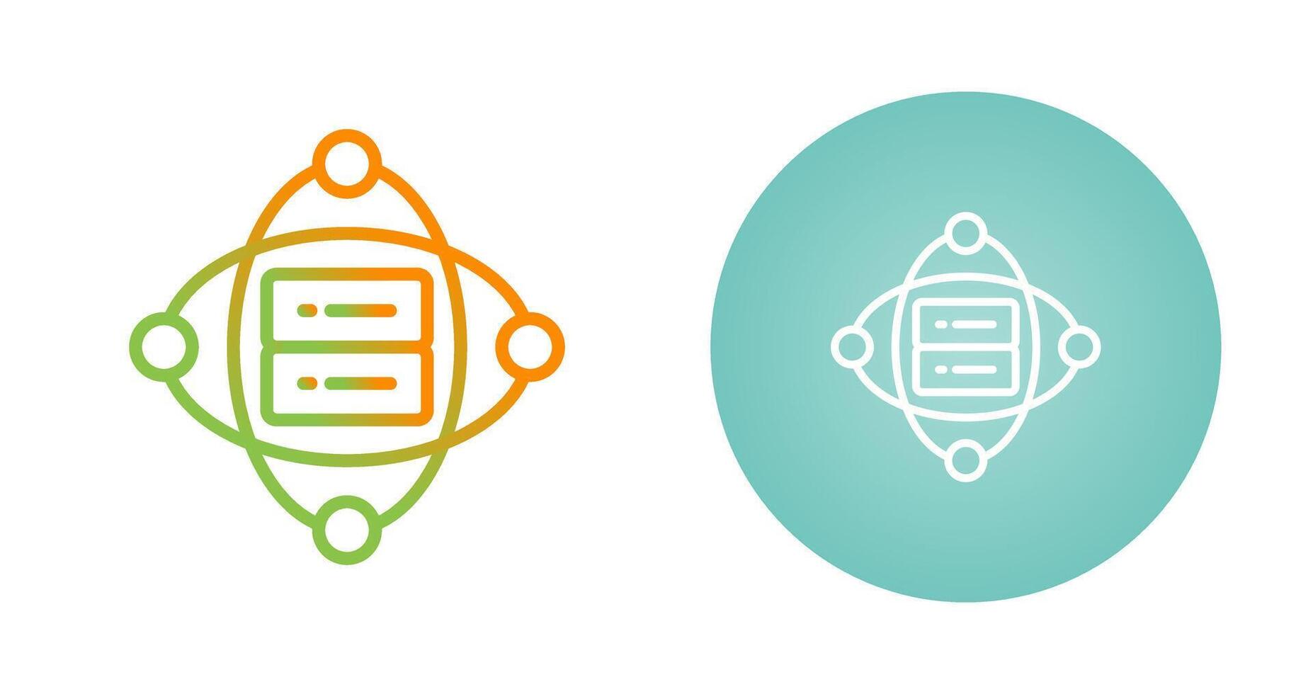 Cluster Server Vector Icon