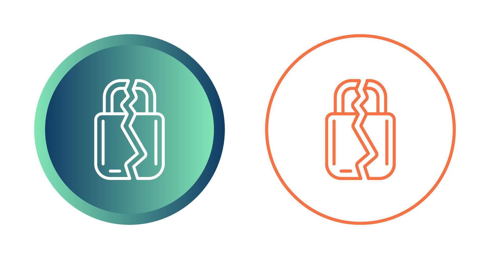 Brocken Padlock Vector Icon
