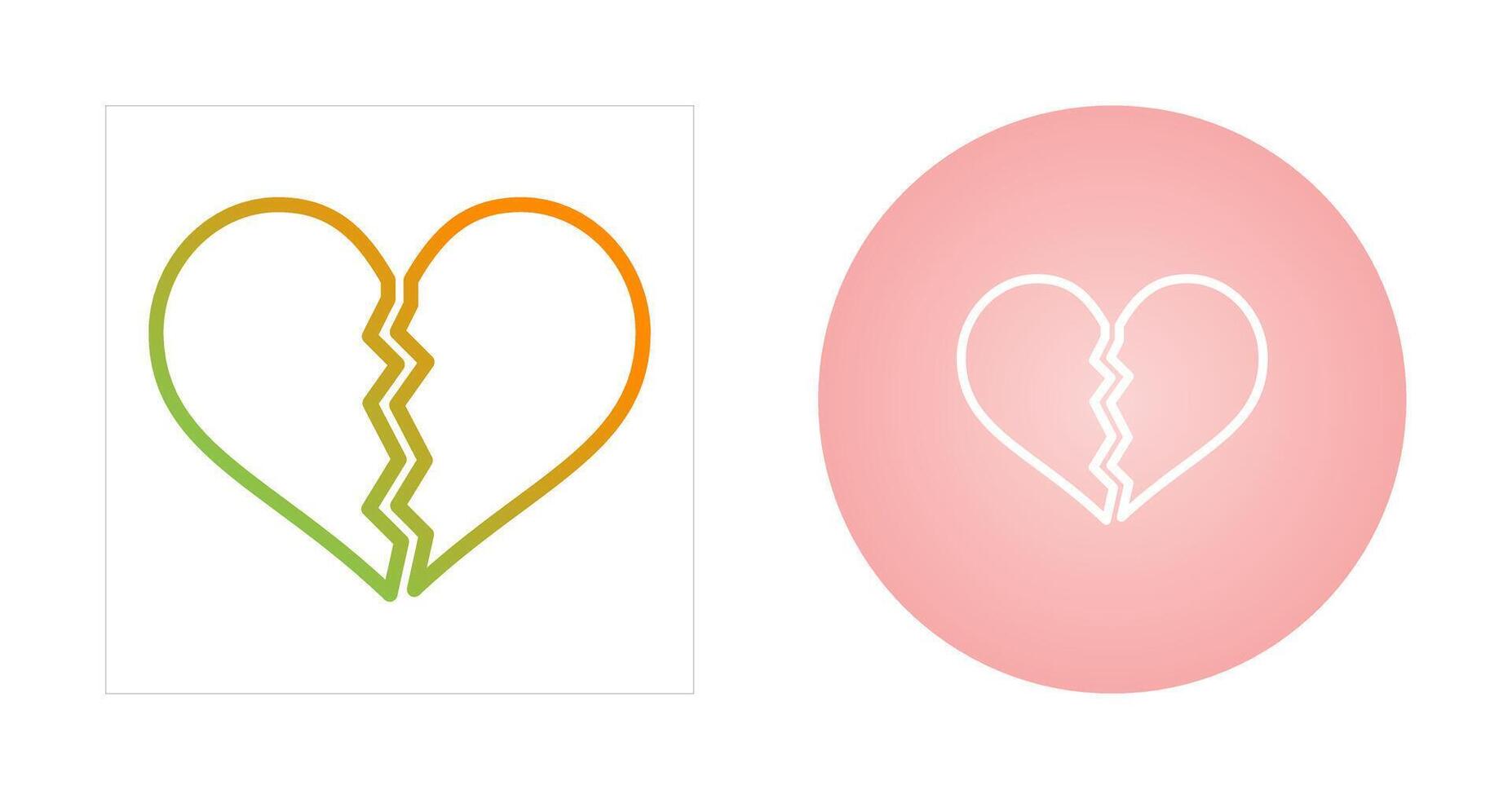 Broken Heart Vector Icon