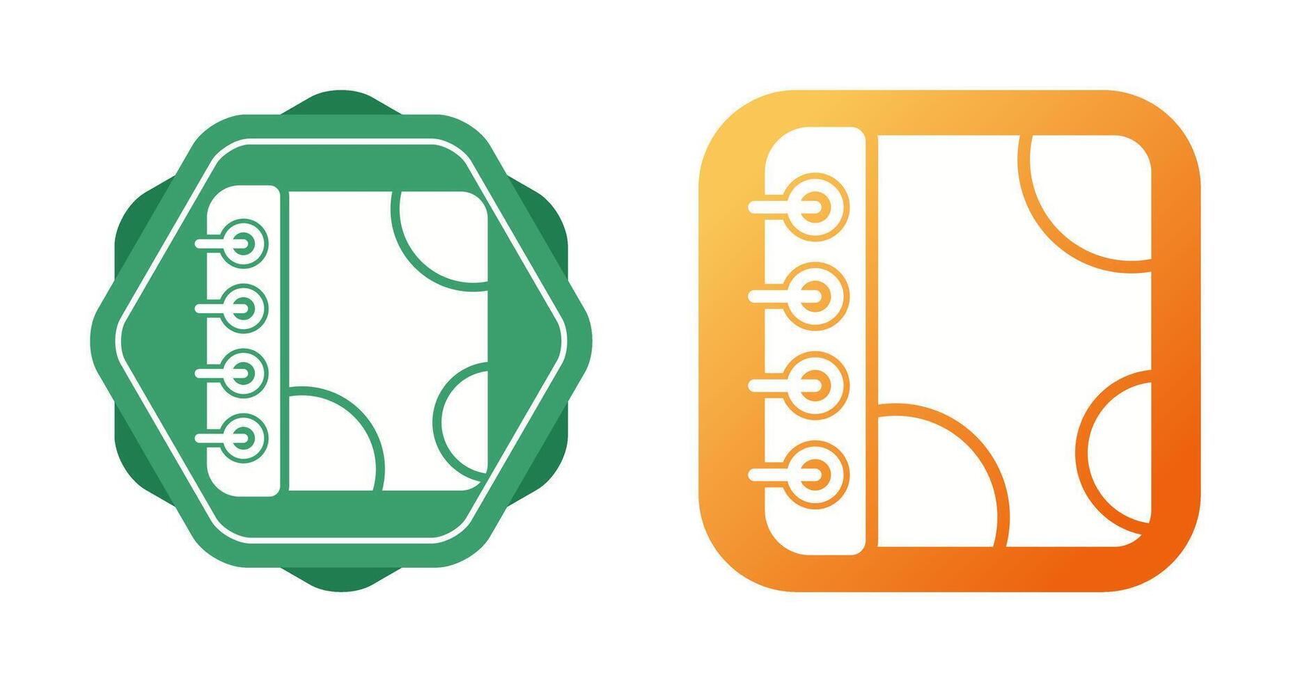 Notebook with Decorative Vector Icon