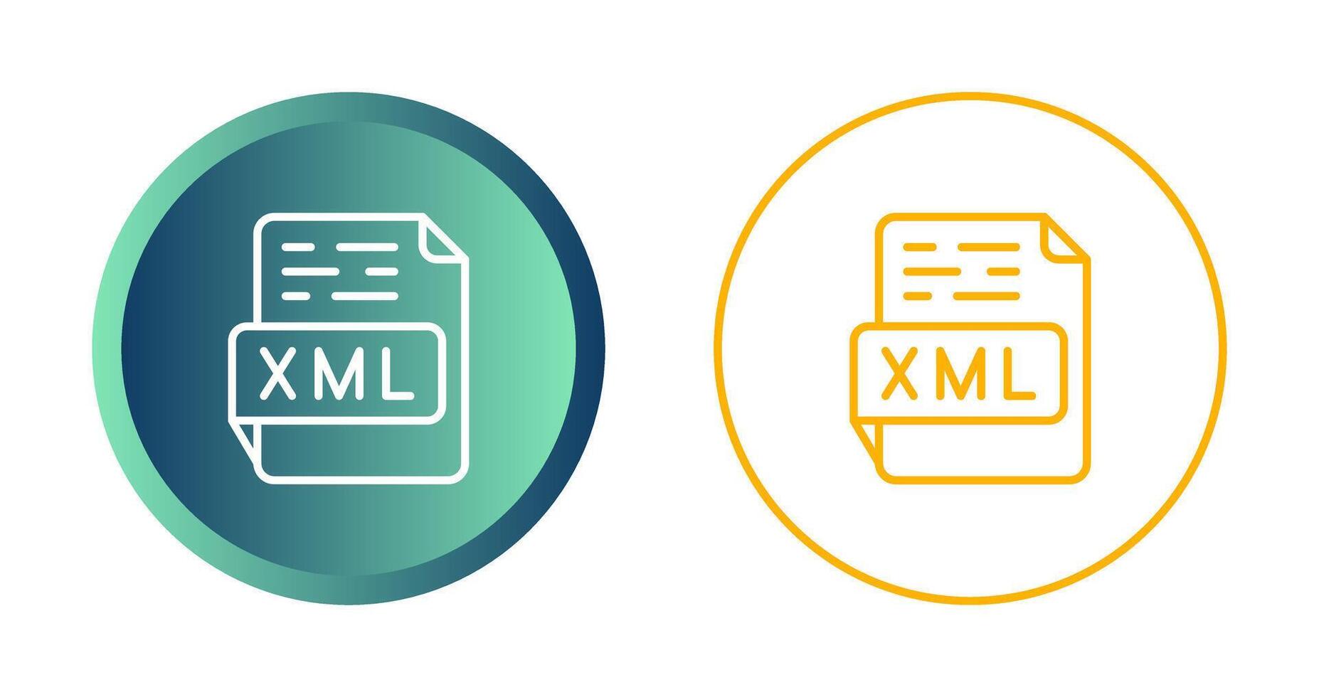 icono de vector xml