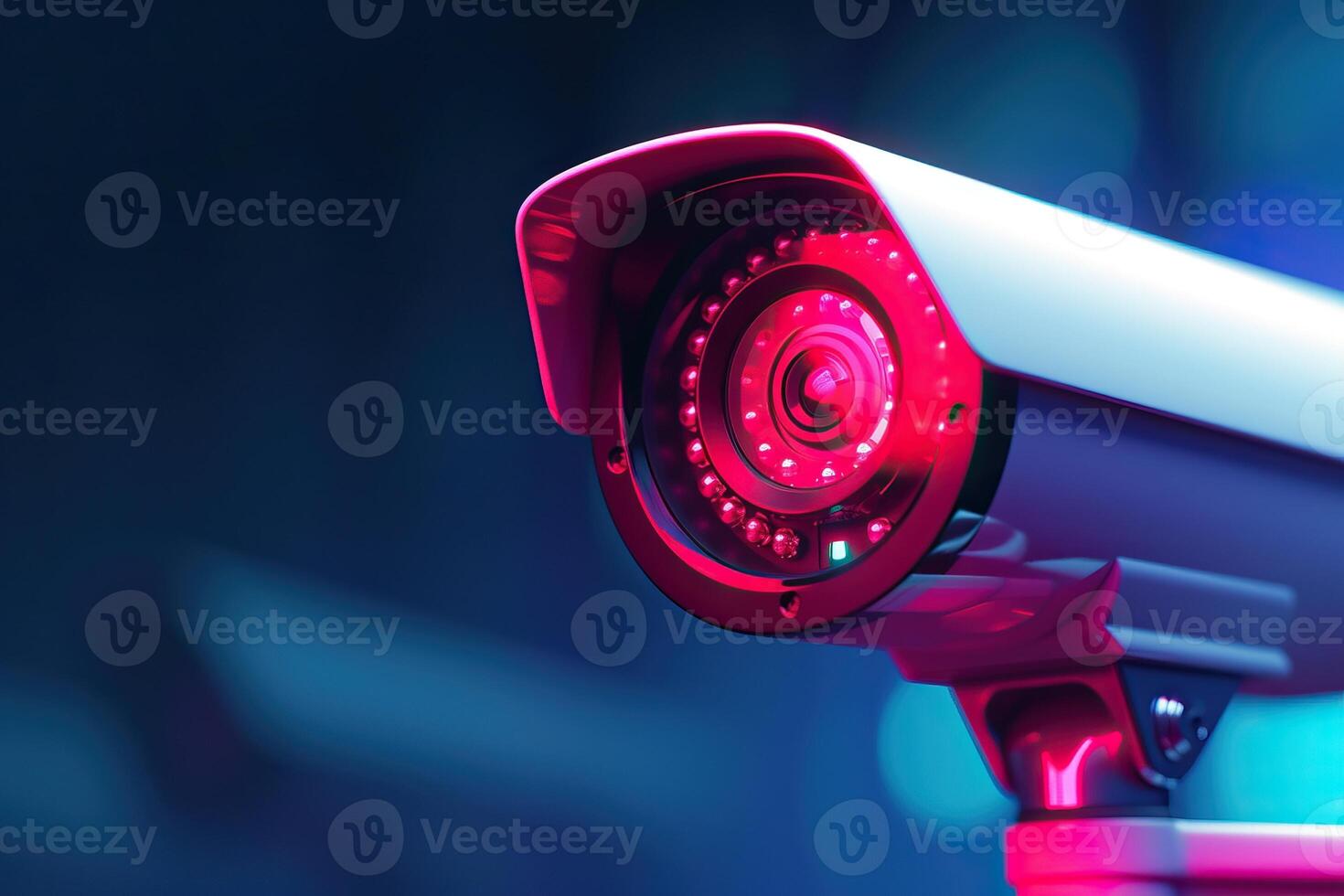 AI Generated Modern ip camera with infrared technology as security concept. Generative AI photo