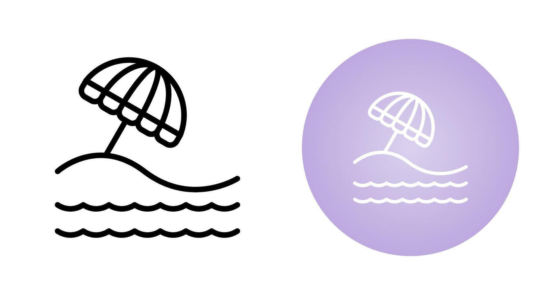 icono de vector de playa