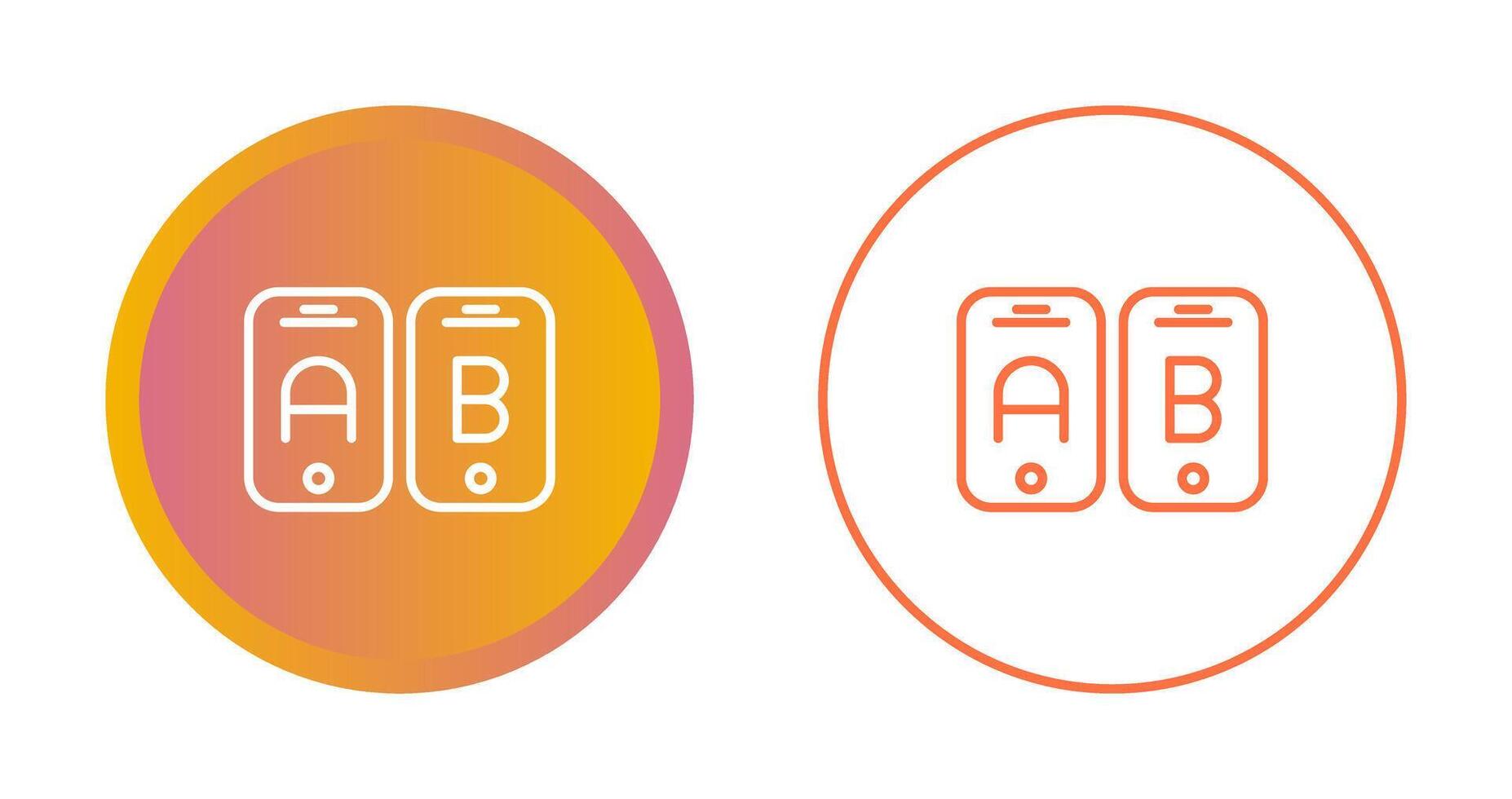 A B Testing Vector Icon
